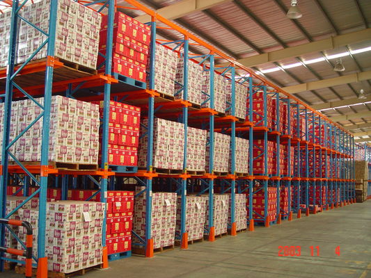 Stainless Steel Drive In Pallet Racking Tiết kiệm không gian Cổ xếp hàng công nghiệp