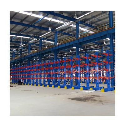 Q235B Hệ thống thép hạng nặng Cantilever Racking Steel Pipe Warehouse Storage Rack