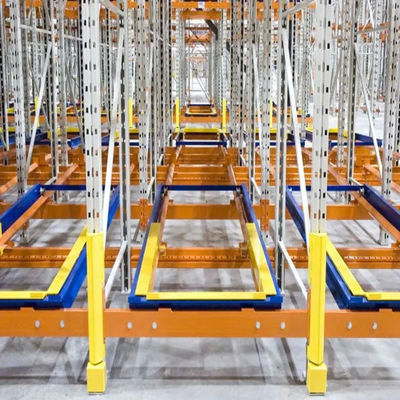 Hệ thống xếp hàng pallet đẩy trở lại có thể điều chỉnh FEM tiêu chuẩn