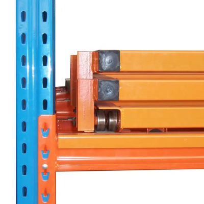 Lưu trữ khoan hệ thống kệ đẩy trở lại kim loại giá đỡ pallet xếp chồng nặng