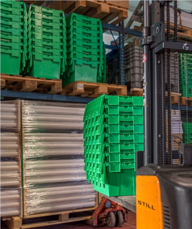 Hộp lưu trữ nhựa để lưu trữ công nghiệp Logistic Di chuyển và tổ hợp 4