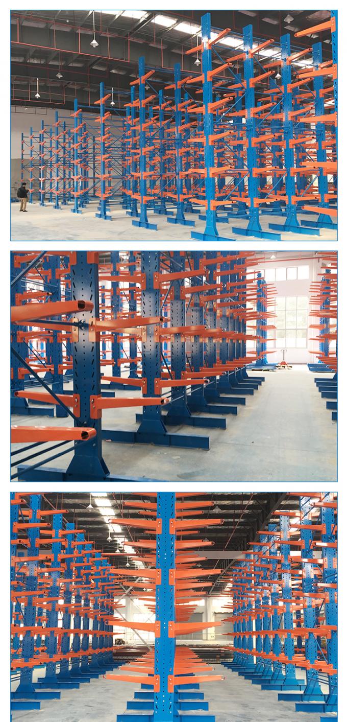 Q235B Thép công nghiệp Cantilever Racks hai mặt tùy chỉnh 1
